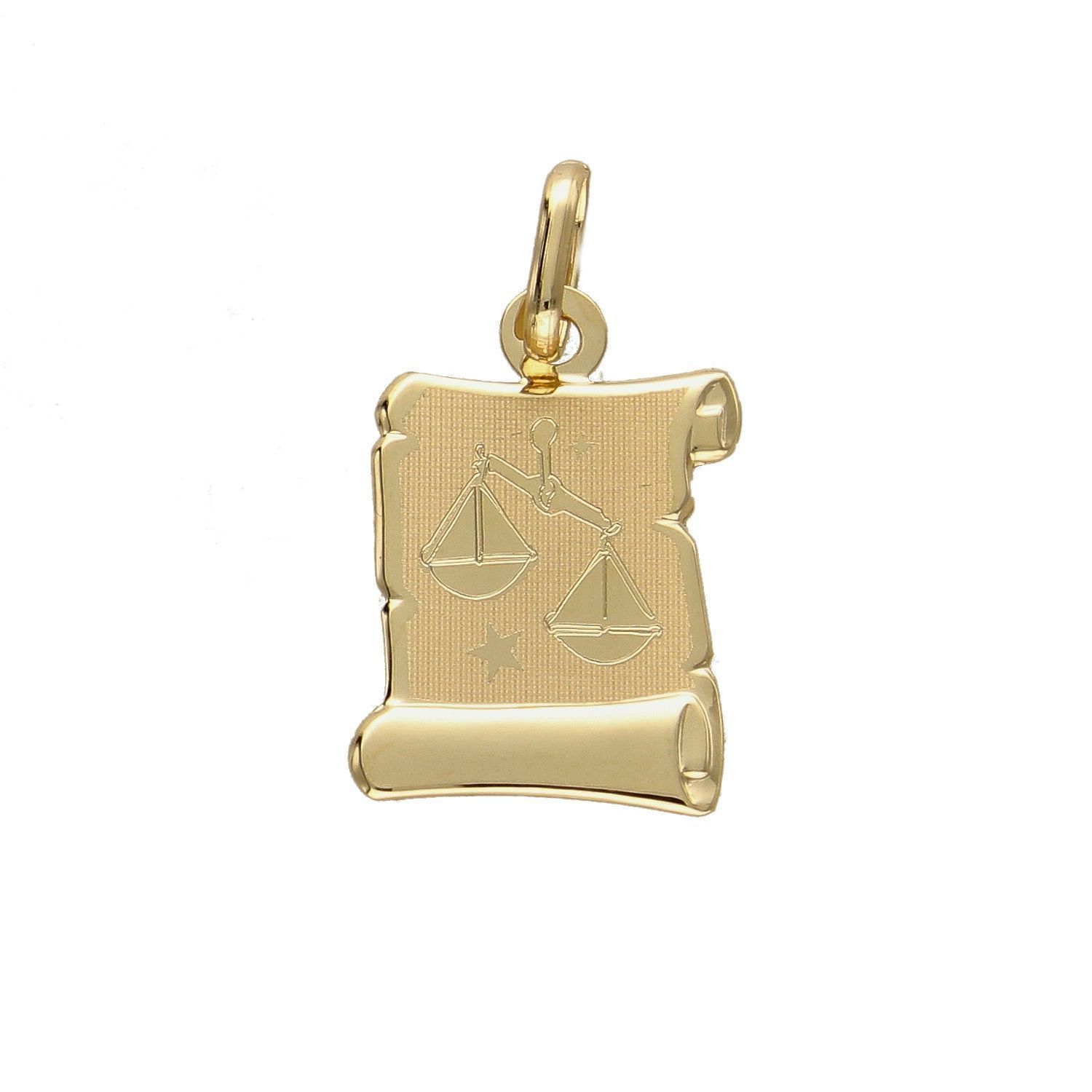 Złota zawieszka znak zodiaku Waga ..jpg